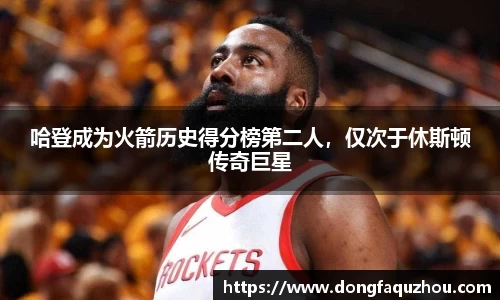 哈登成为火箭历史得分榜第二人，仅次于休斯顿传奇巨星