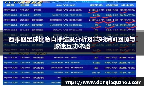 西雅图足球比赛直播结果分析及精彩瞬间回顾与球迷互动体验